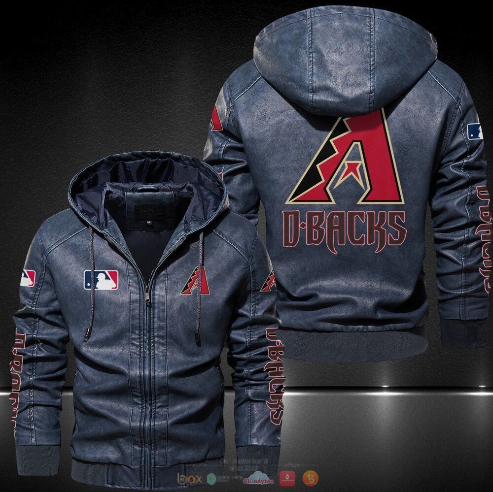 Arizona Diamondbacks MLB Hat Leather Jacket 2 Arizona Diamondbacks MLB Leather Jacket Hat 1