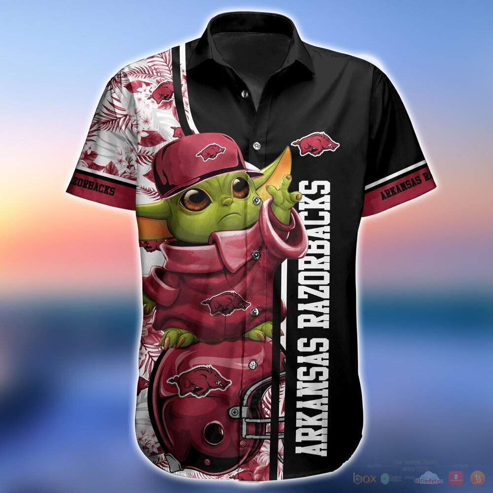 Arkansas Razorbacks Baby Yoda NCAA Hawaiian Shirt and Shorts 5 Arkansas Razorbacks NCAA Baby Yoda Hawaiian Shirt and Shorts 1 2 3 4