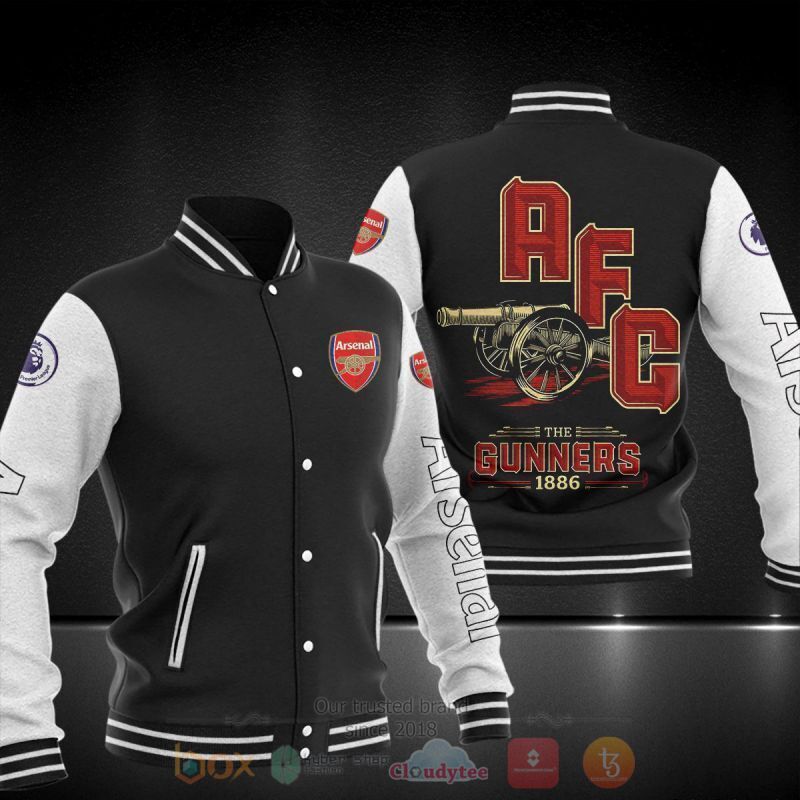 Arsenal FC Gunners 1886 Baseball Jacket 2 Arsenal FC Gunners 1886 Baseball Jacket 1