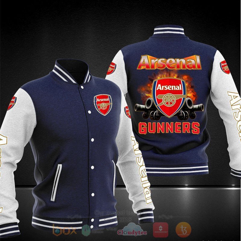 Arsenal FC Gunners Baseball Jacket 3 Arsenal FC Gunners Baseball Jacket 1 2