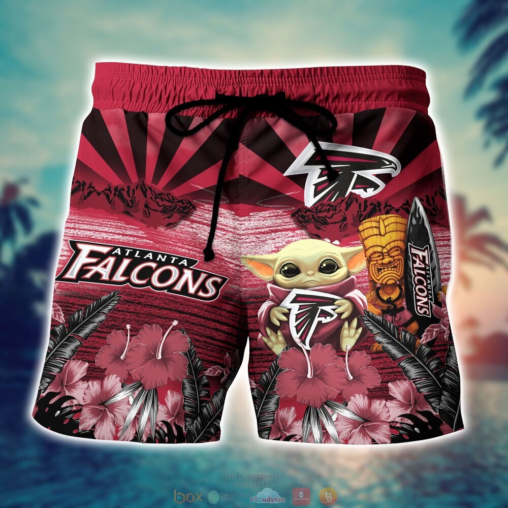 Atlanta Falcons Baby Yoda NFL Hawaiian Shirt, Shorts 4 Atlanta Falcons NFL Baby Yoda Hawaiian Shirt Shorts 1 2 3