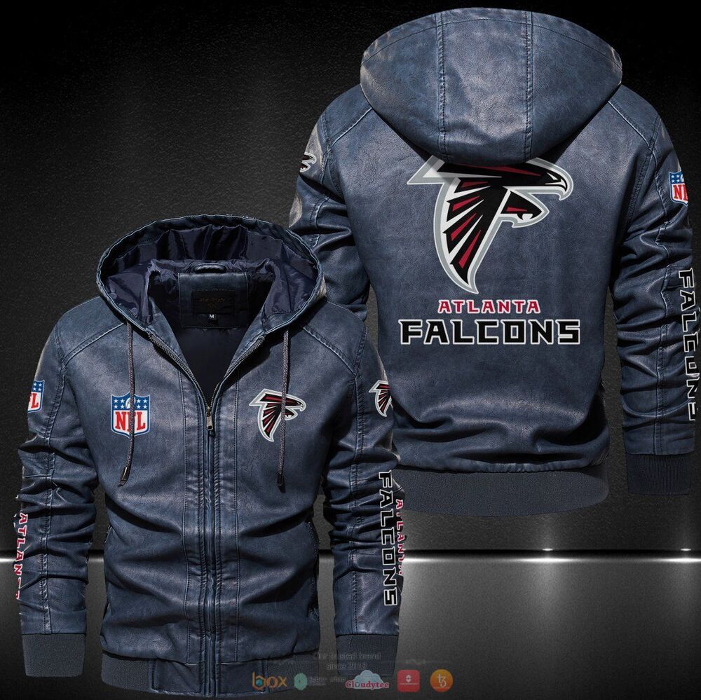 Atlanta Falcons NFL Hat Leather Jacket 3 Atlanta Falcons NFL Leather Jacket Hat 1 2