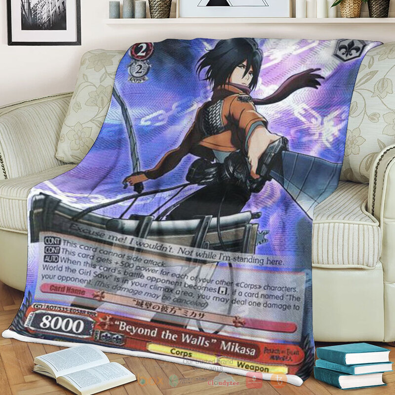 Attack On Titan Beyond the Walls Mikasa Blanket