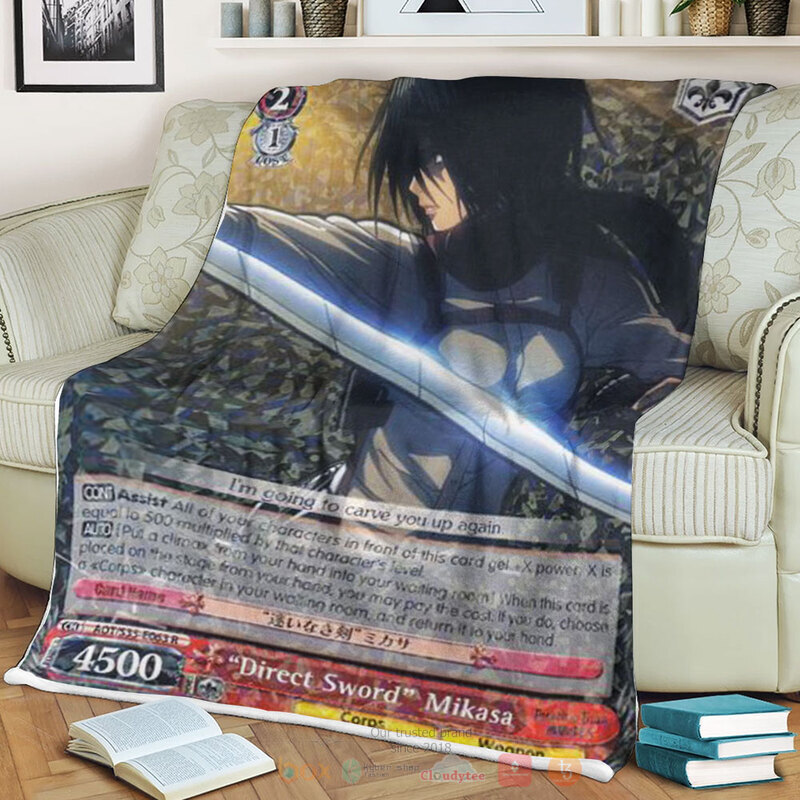 Attack On Titan Direct Sword Mikasa Blanket
