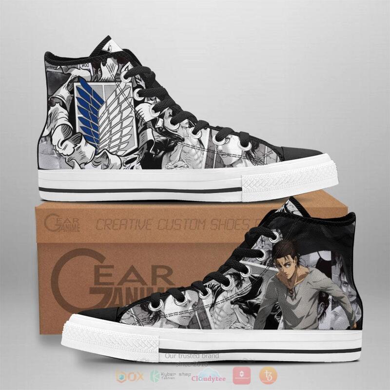 Attack On Titan Eren Final Season Canvas High Top shoes