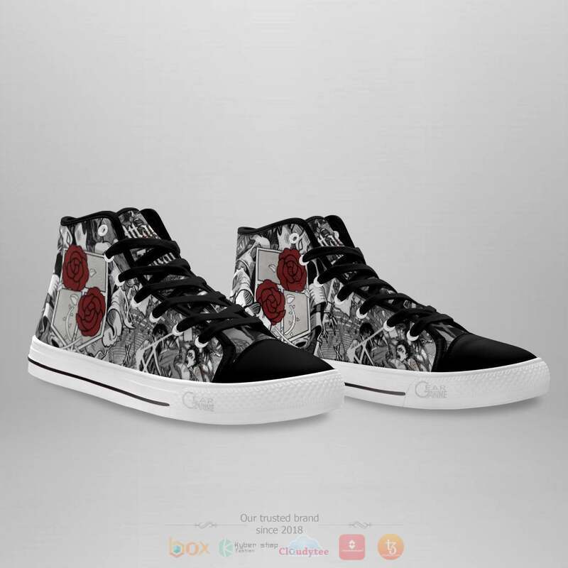 Attack On Titan Garrison Regiment Canvas High Top shoes 3 Attack On Titan Garrison Regiment Canvas High Top shoes 1 2
