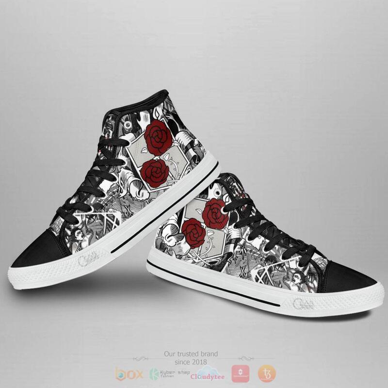Attack On Titan Garrison Regiment Canvas High Top shoes 4 Attack On Titan Garrison Regiment Canvas High Top shoes 1 2 3