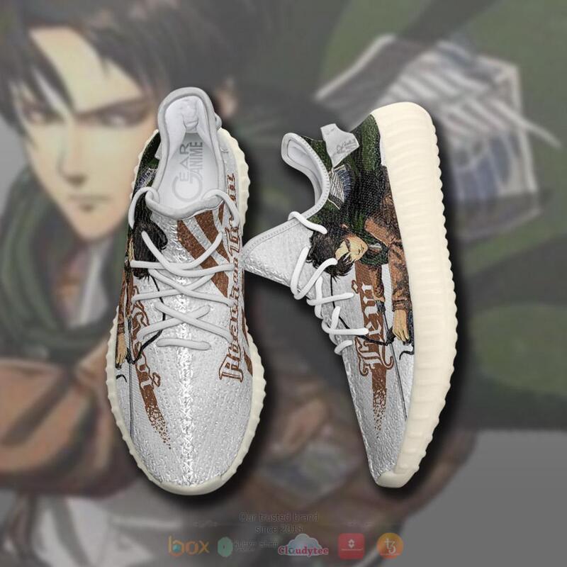Attack On Titan Levi Ackerman Yeezy Sneaker shoes 2 Attack On Titan Levi Ackerman Yeezy Sneaker shoes 1