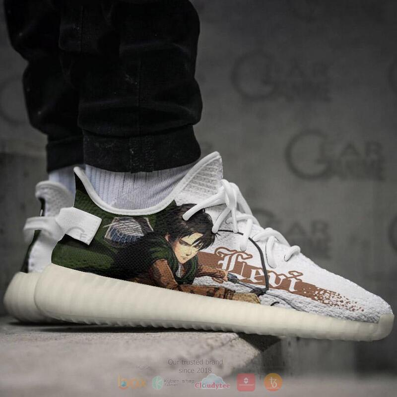 Attack On Titan Levi Ackerman Yeezy Sneaker shoes 3 Attack On Titan Levi Ackerman Yeezy Sneaker shoes 1 2