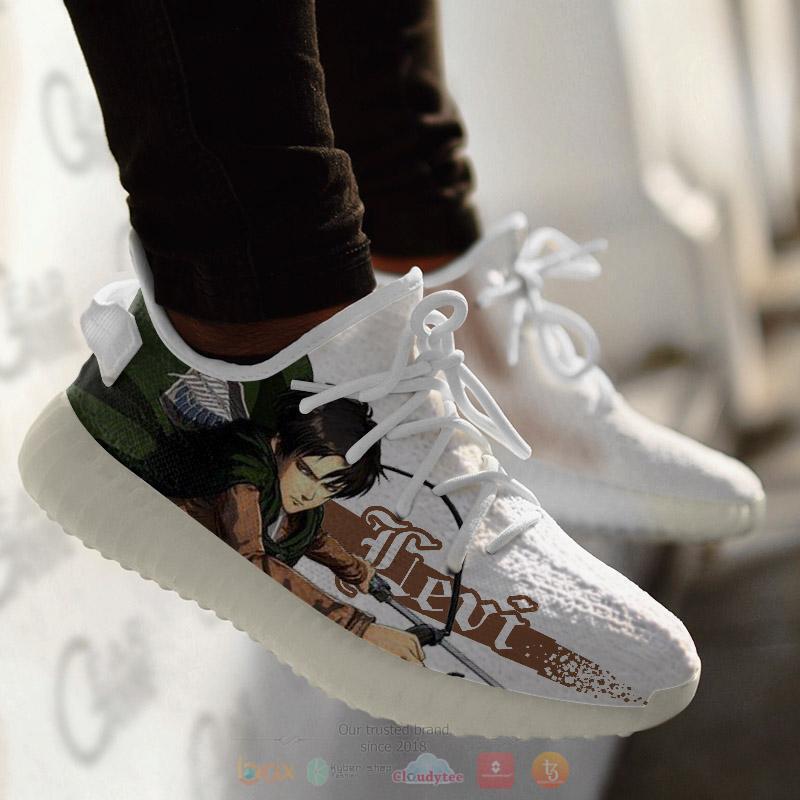 Attack On Titan Levi Ackerman Yeezy Sneaker shoes 4 Attack On Titan Levi Ackerman Yeezy Sneaker shoes 1 2 3