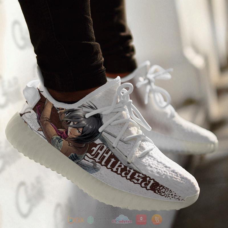 Attack On Titan Mikasa Ackerman Yeezy Sneaker shoes 4 Attack On Titan Mikasa Ackerman Yeezy Sneaker shoes 1 2 3