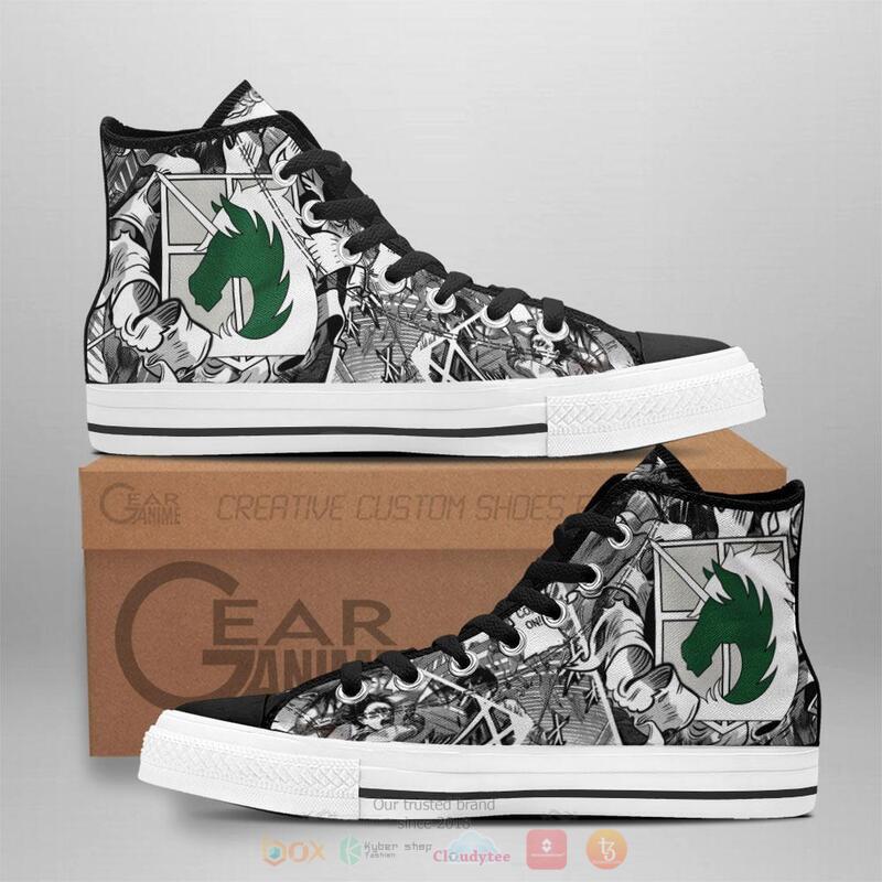 Attack On Titan Military Police Regiment Canvas High Top shoes