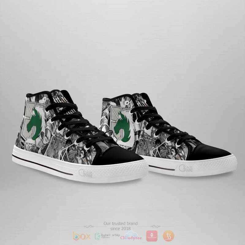 Attack On Titan Military Police Regiment Canvas High Top shoes 1 2 3