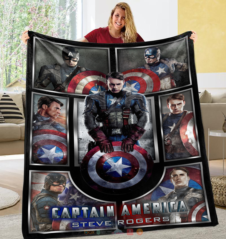 Avengers Captain America Steve Rogers Blanket 2 Avengers Captain America Steve Rogers Blanket 1