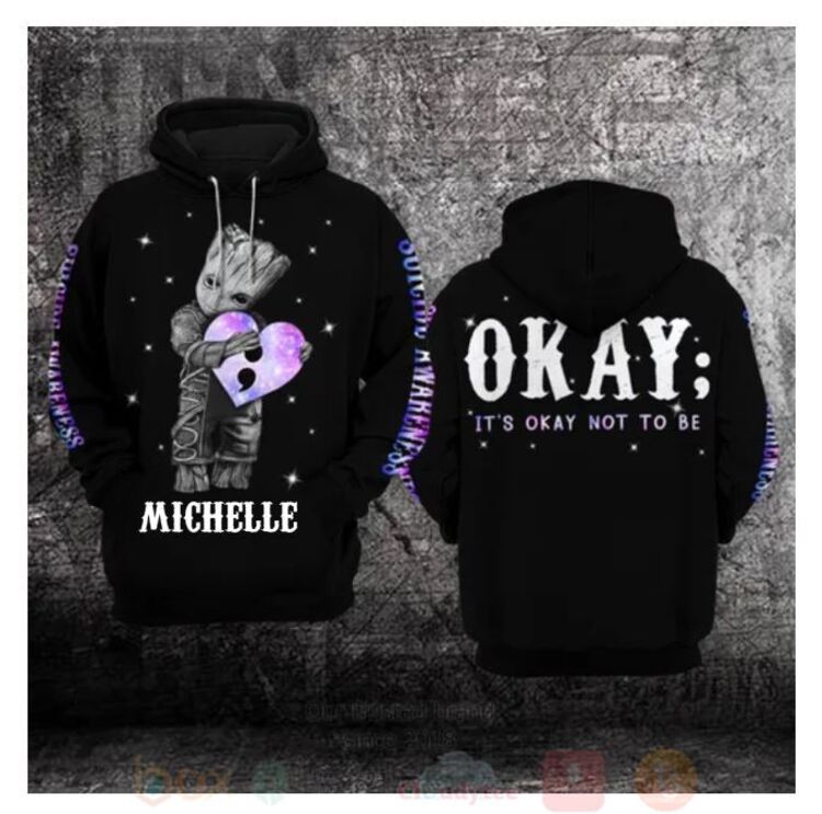 BEST Baby Groot It's Okay Not To Be Personalized Custom 3D Hoodie 1 Baby Groot Its Okay Not To Be Personalized 3D Hoodie