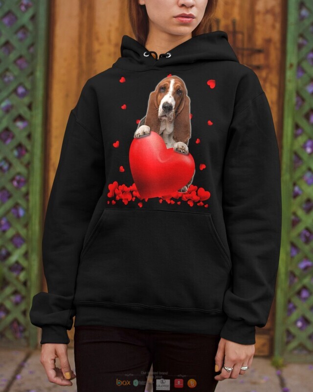 Valentine Hearts Basset Hound hoodie, shirt 7 Basset Hound Valentine Hearts shirt hoodie 1 2 3 4 5 6