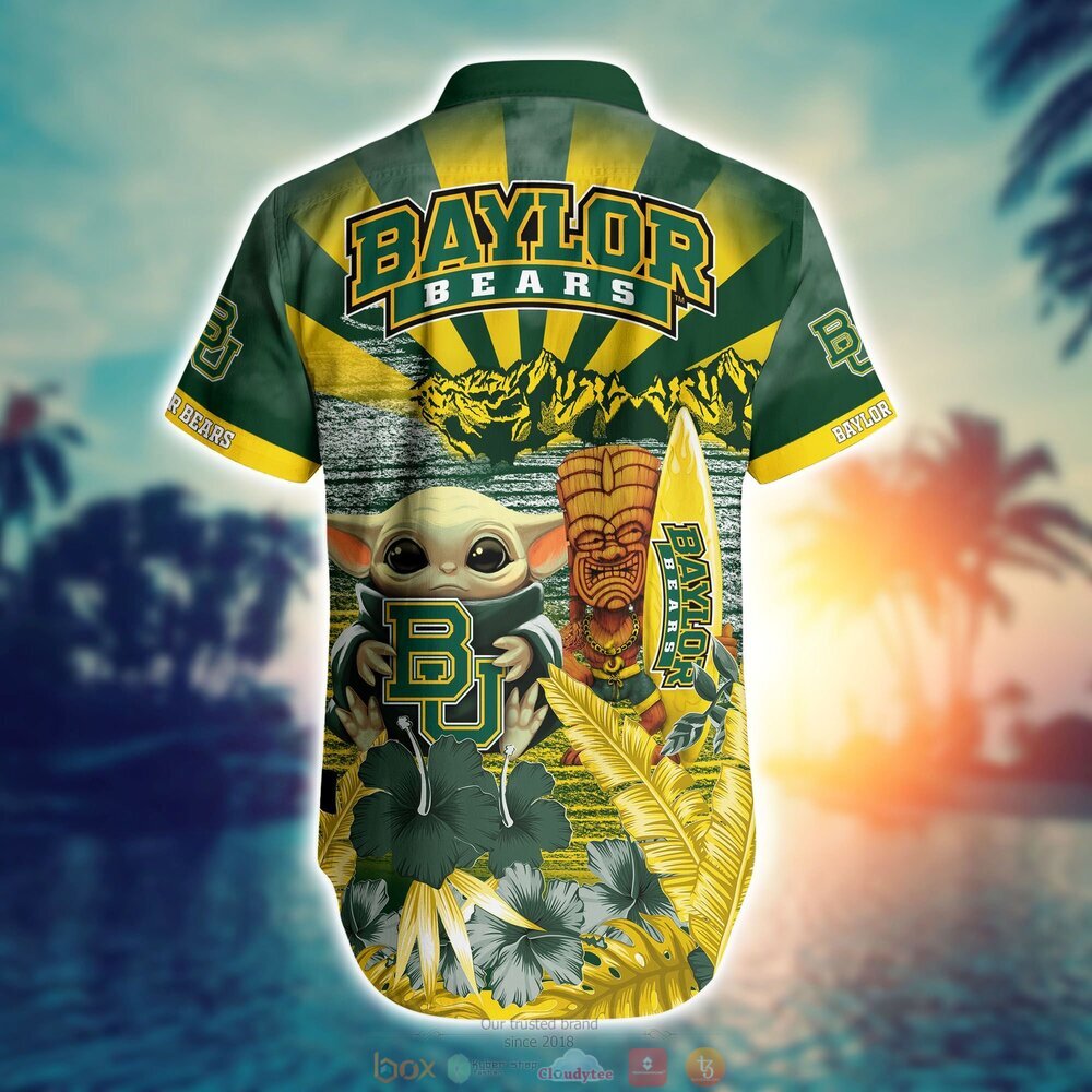Baylor Bears Baby Yoda NCAA Hawaiian Shirt, Shorts 3 Baylor Bears NCAA Baby Yoda Hawaiian Shirt Shorts 1 2