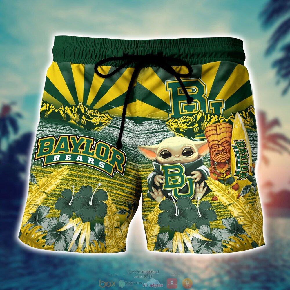 Baylor Bears Baby Yoda NCAA Hawaiian Shirt, Shorts 4 Baylor Bears NCAA Baby Yoda Hawaiian Shirt Shorts 1 2 3