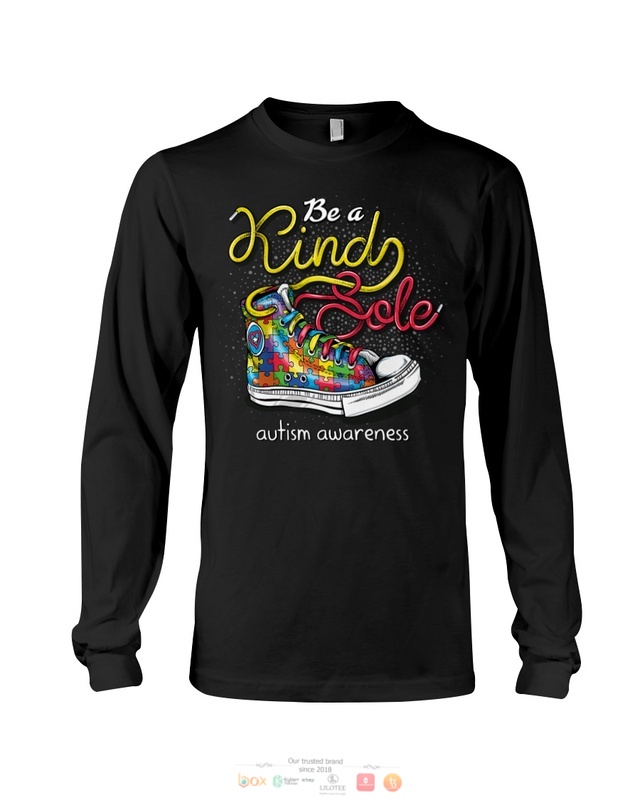 Valentine Hearts Be a kind Sole Autism Awareness hoodie, shirt 4 Be a kind Sole Autism Awareness shirt hoodie 1 2 3