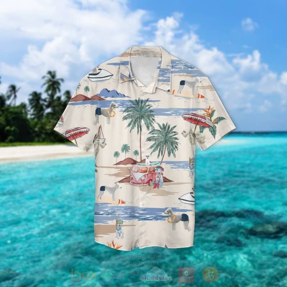 BEST Bedlington Terrier Summer Beach 3D All Over Printed Hawaiian Shirt 2 Bedlington Terrier Summer Beach Hawaiian Shirt 1