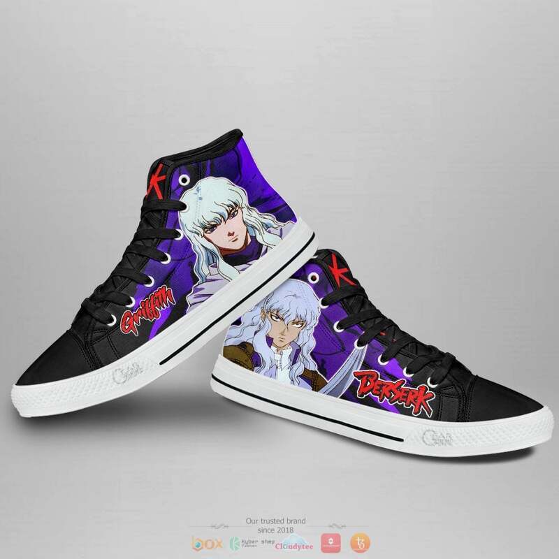 Berserk Griffith high top canvas shoes 3 Berserk Griffith canvas high top shoes 1 2
