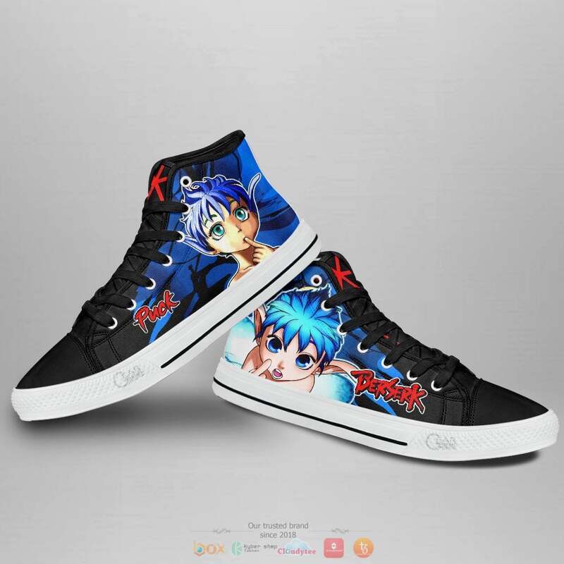 Berserk Puck high top canvas shoes 3 Berserk Puck canvas high top shoes 1 2