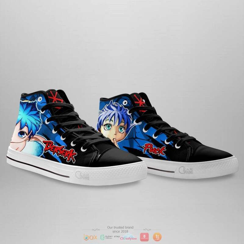 Berserk Puck high top canvas shoes 4 Berserk Puck canvas high top shoes 1 2 3