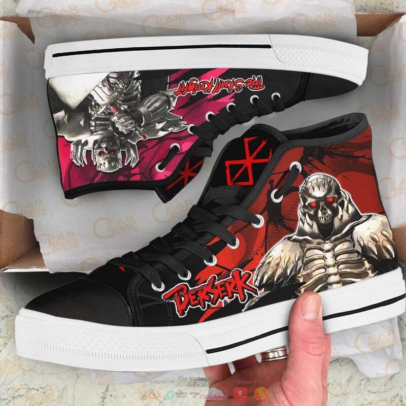 Berserk The Skull Knight canvas high top shoes 1
