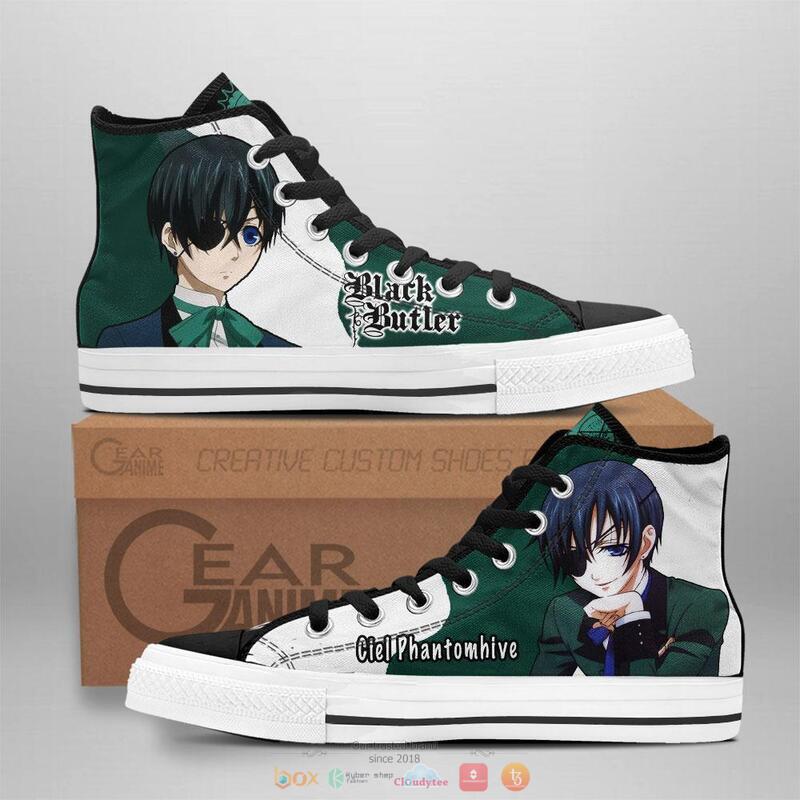 Black Butler Ciel Phantomhive canvas high top shoes