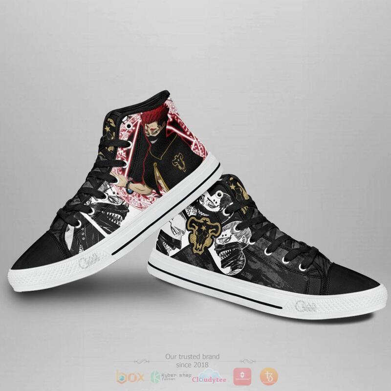 Black Clover Black Bull Zora Ideale Canvas High Top shoes 3 Black Clover Black Bull Zora Ideale Canvas High Top shoes 1 2
