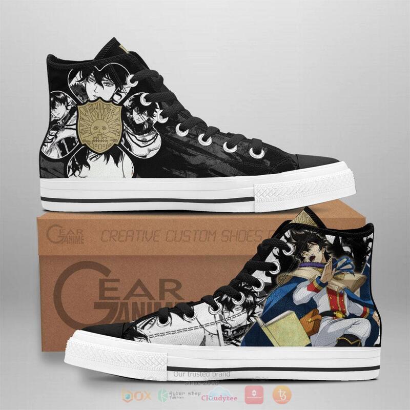 Black Clover Golden Dawn Yuno Canvas High Top shoes