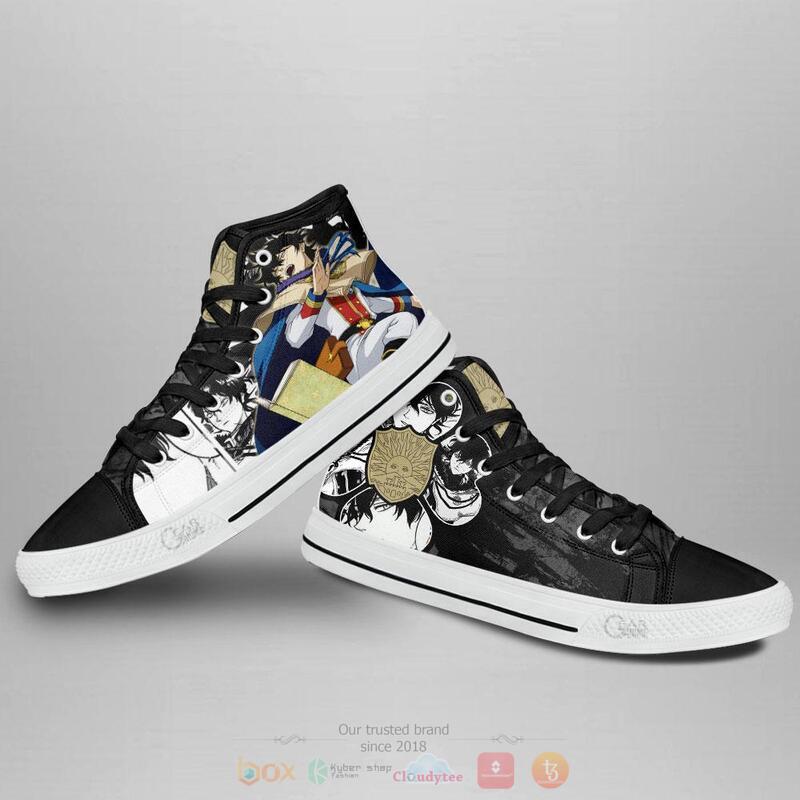 Black Clover Golden Dawn Yuno Canvas High Top shoes 4 Black Clover Golden Dawn Yuno Canvas High Top shoes 1 2 3