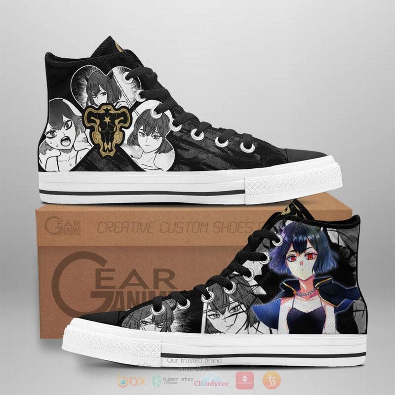 Black Clover Secre Swallowtail Black Canvas High Top shoes