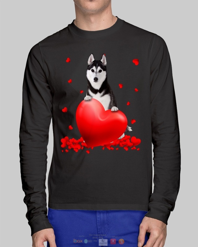 Valentine Hearts Black Husky hoodie, shirt 2 Black Husky Valentine Hearts shirt hoodie 1