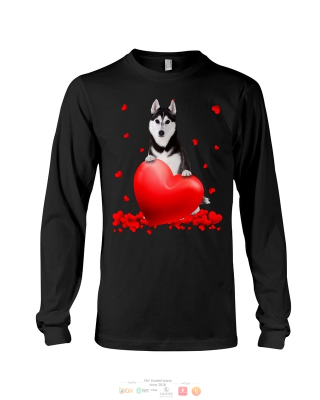 Valentine Hearts Black Husky hoodie, shirt 4 Black Husky Valentine Hearts shirt hoodie 1 2 3