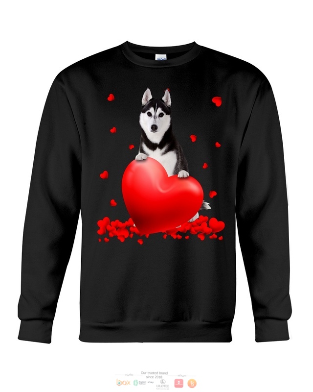Valentine Hearts Black Husky hoodie, shirt 6 Black Husky Valentine Hearts shirt hoodie 1 2 3 4 5