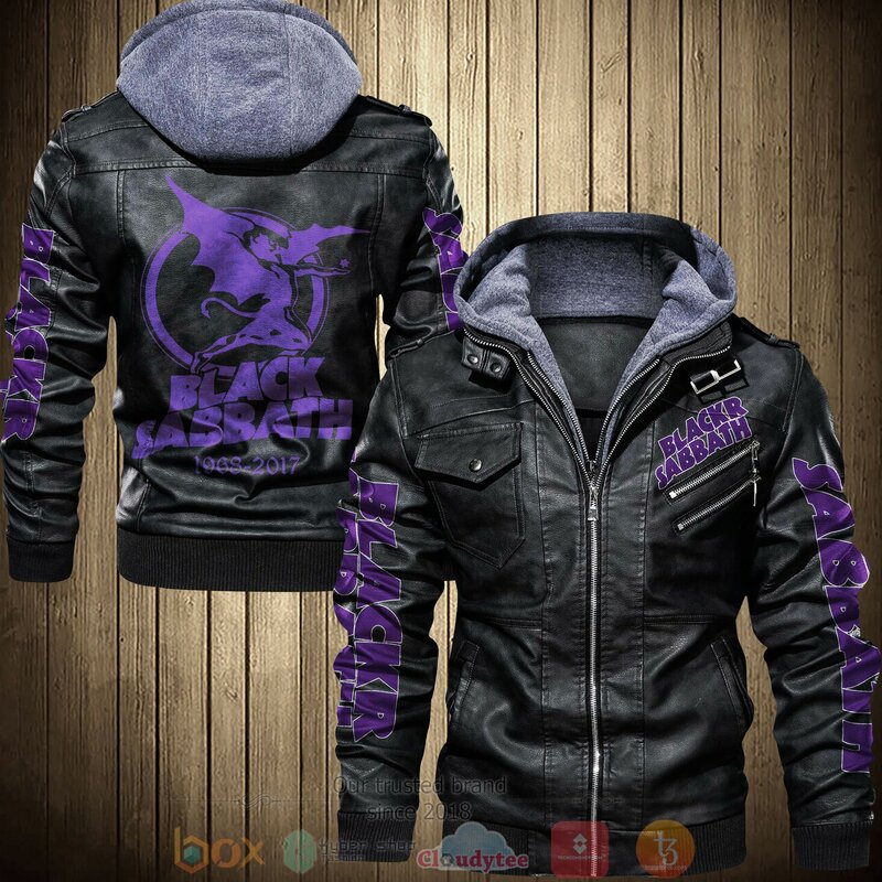 BEST Black Sabbath 1968-2017 2D Leather PU Jacket 1 Black Sabbath 1968 2017 Leather Jacket