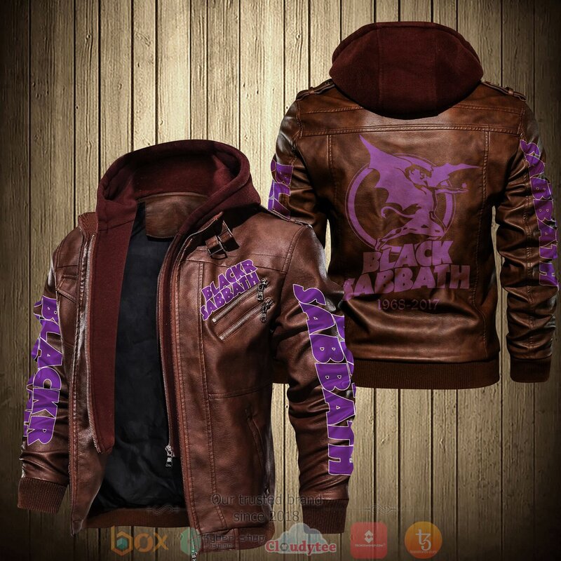 BEST Black Sabbath 1968-2017 2D Leather PU Jacket 2 Black Sabbath 1968 2017 Leather Jacket 1
