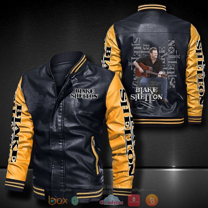 Blake Shelton Bomber leather jacket 6 Blake Shelton Bomber leather jacket 1 2 3 4 5