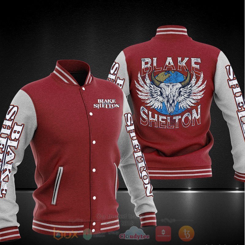 Blake Shelton Distressed Bull Skull Wings Baseball Jacket 4 Blake Shelton Distressed Bull Skull Wings Baseball Jacket 1 2 3