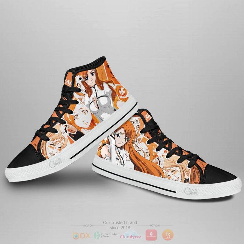 Bleach Inoue Orihime Canvas High Top shoes 3 Bleach Inoue Orihime Canvas High Top shoes 1 2