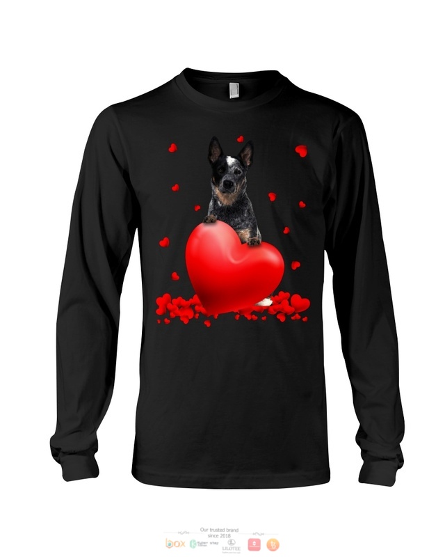 Valentine Hearts Blue Heeler hoodie, shirt 3 Blue Heeler Valentine Hearts shirt hoodie 1 2