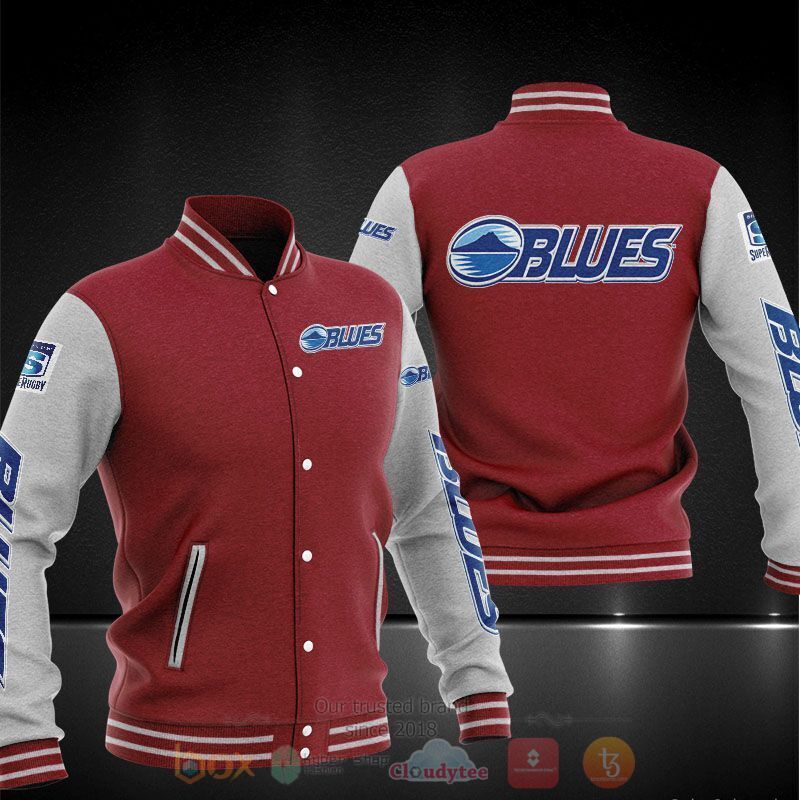 Blues Baseball Jacket 4 Blues Baseball Jacket 1 2 3