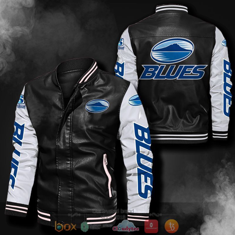 Blues Super Rugby Bomber leather jacket