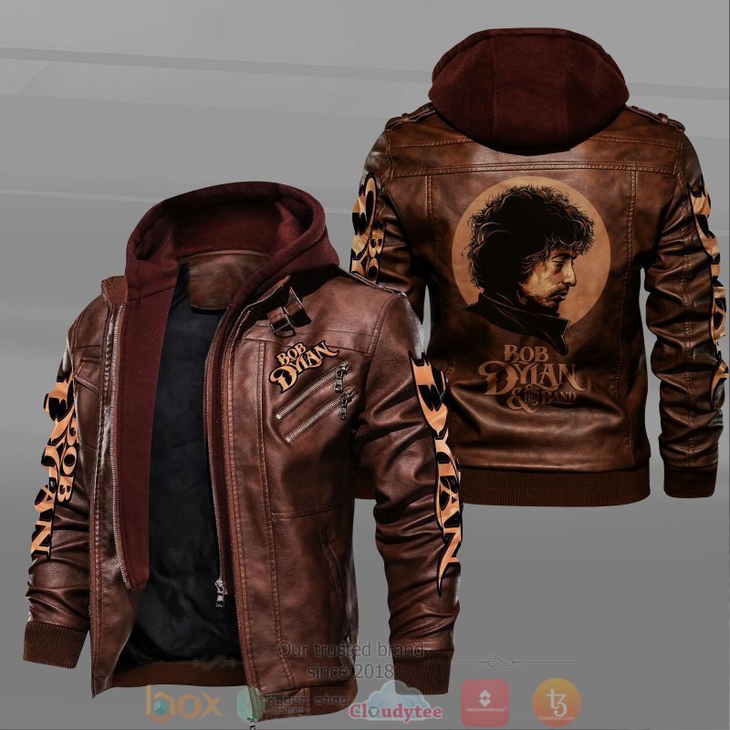 BEST Bob Dylan and His Band 2D Leather PU Jacket 2 Bob Dylan and His Band Leather Jacket 1