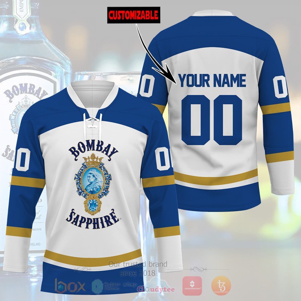 BEST Bombay Sapphire Personalized Jersey Hockey 2 Bombay Sapphire Personalized Hockey Jersey
