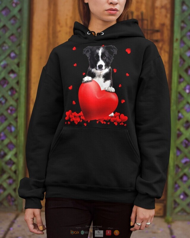 Valentine Hearts Border Collie hoodie, shirt 6 Border Collie Valentine Hearts shirt hoodie 1 2 3 4 5