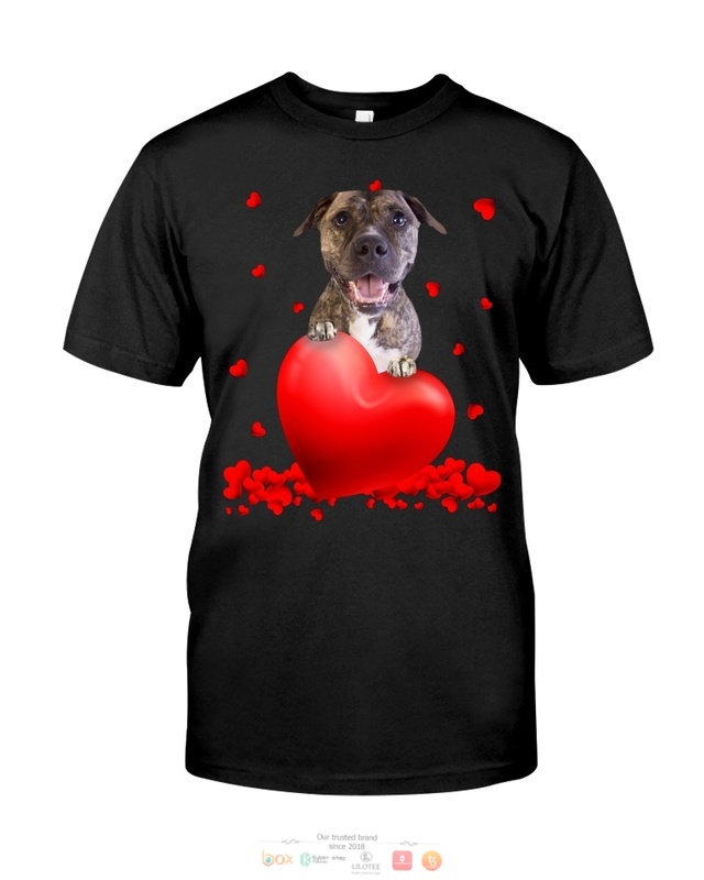 Brindle Pitbull Valentine Hearts shirt hoodie 1 2 3 4 5 6 7 8 9 10