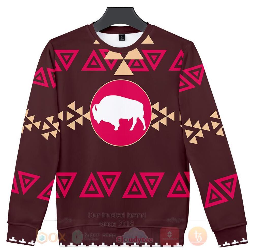 Brown Bison Native American Sweater