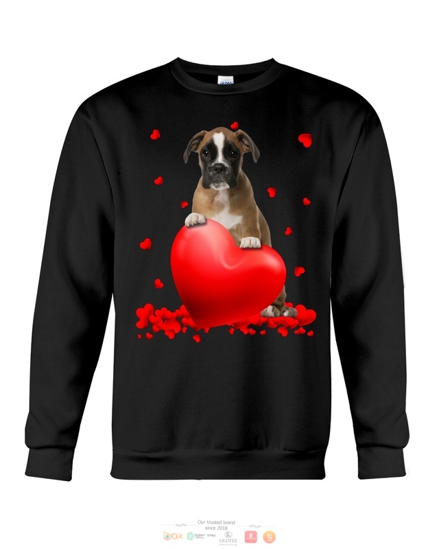 Valentine Hearts Brown Boxer hoodie, shirt 6 Brown Boxer Valentine Hearts shirt hoodie 1 2 3 4 5